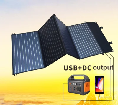 Caricatore solare portatile pieghevole da 100 W con uscita USB